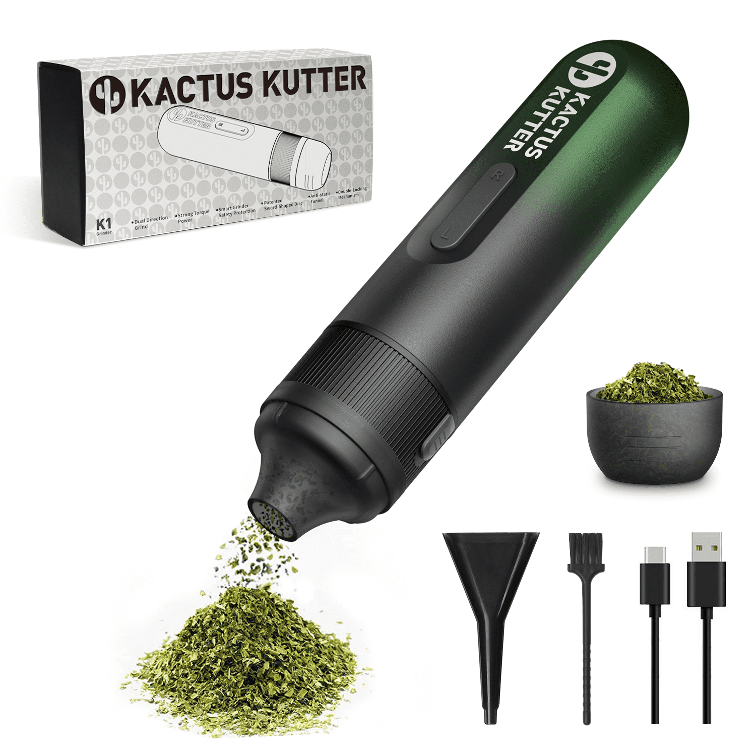 tobacco grinder electric KactusKutter K1 Electric Herb Grinder Battery Powered Automatic Portab tobacco grinder electric KactusKutter K1 Electric Herb Grinder Battery Powered Automatic Portab