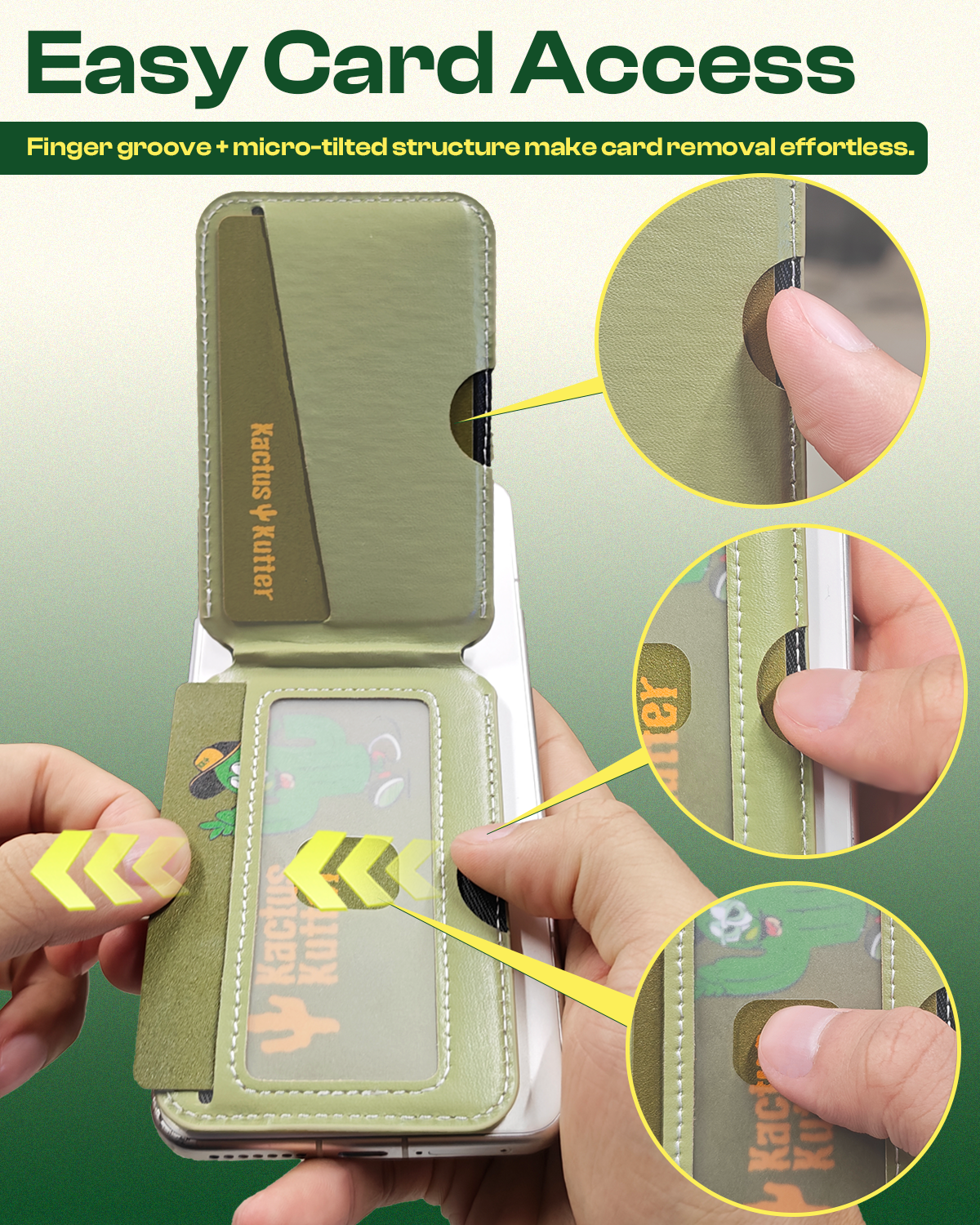 KactusKutter Magnetic Card Wallet MagSafe