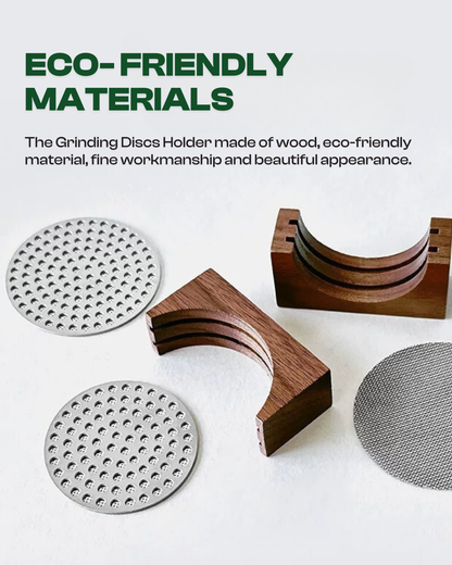 KactusKutter K5 Grinder Discs Holder Reusable Wooden Stand for 51/58mm Discs - Holder Only