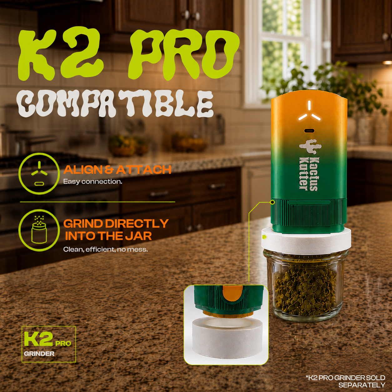 KactusKutter 4oz Mason Jar Kit 4Pack With 3D Printing PETG Adapter Compatible with K5/K2 Pro