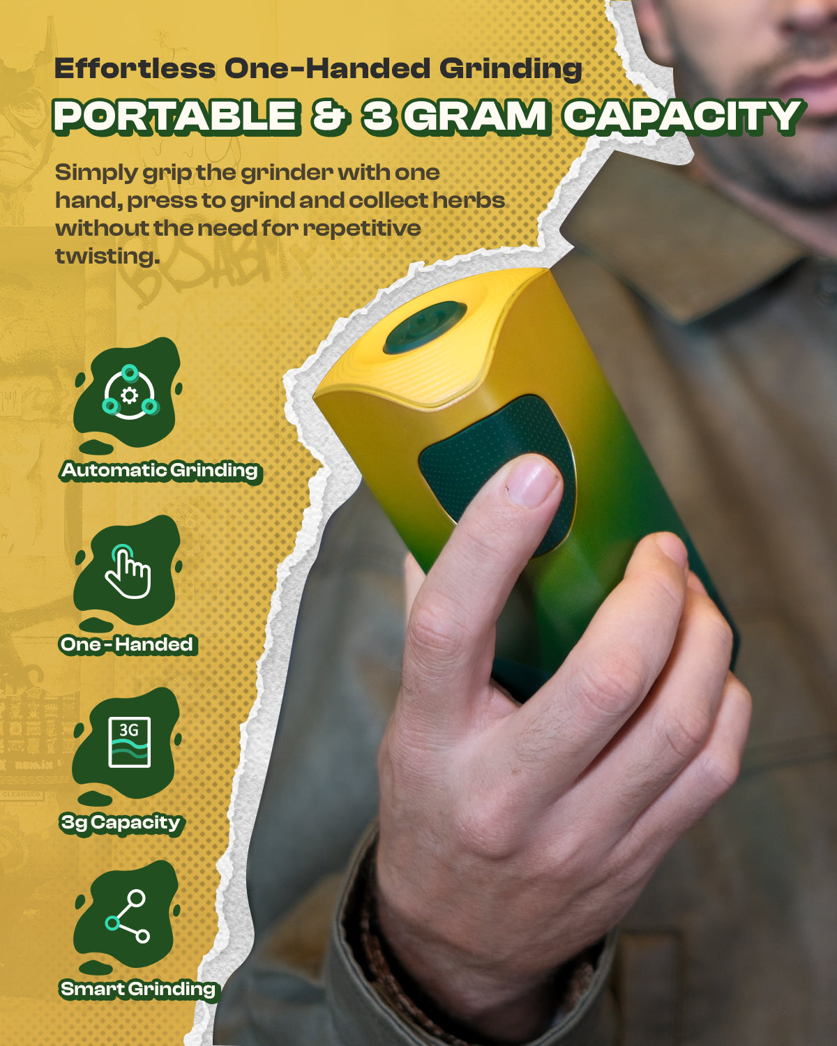 KactusKutter K2 Pro Electric Herb Grinder Automatic 3 Grams Spice Mill