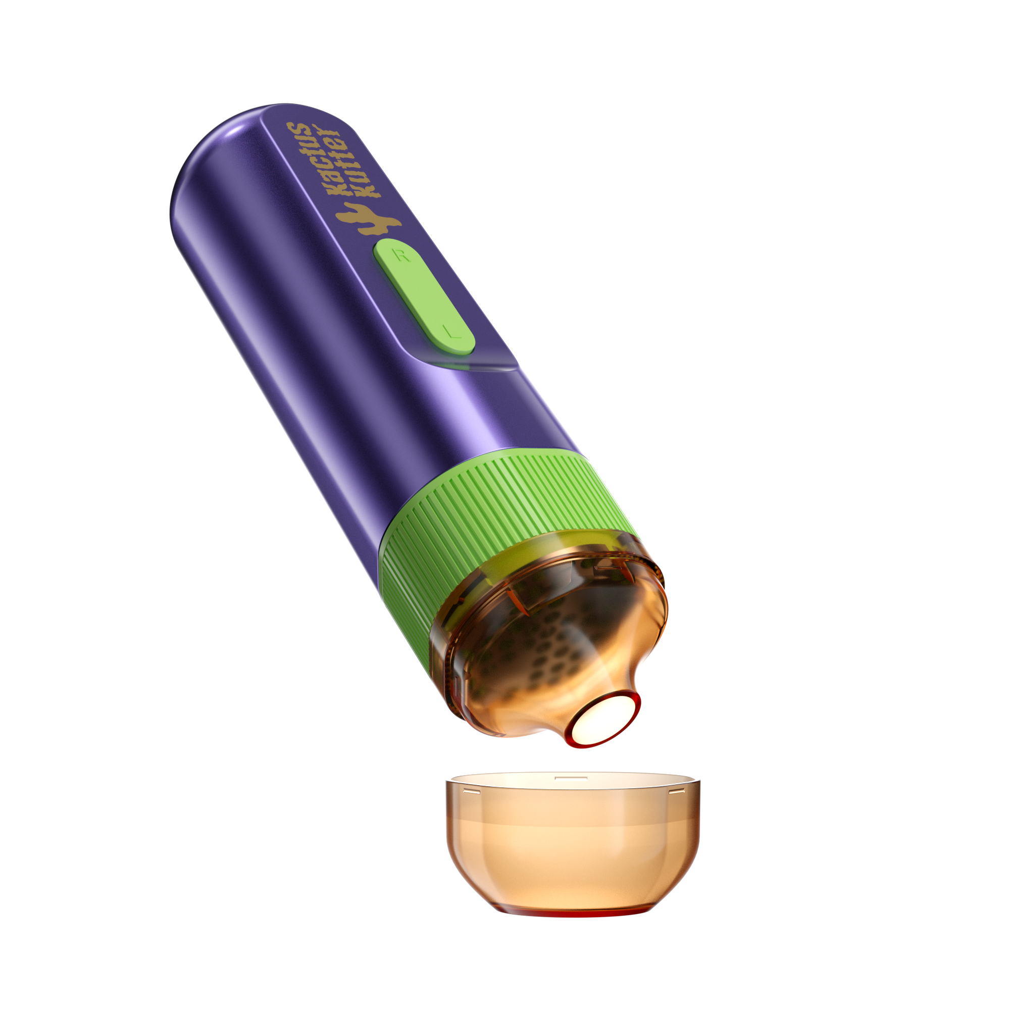 KactusKutter K1 Pro Electric Herb Grinder Automatic 1.5 Grams Spice Mill One-Handed Operation Portable Grinder - Amethyst Pulse
