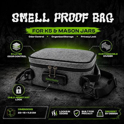 KactusKutter KB03 Smell Proof Bag For K5 Grinder and Accessories