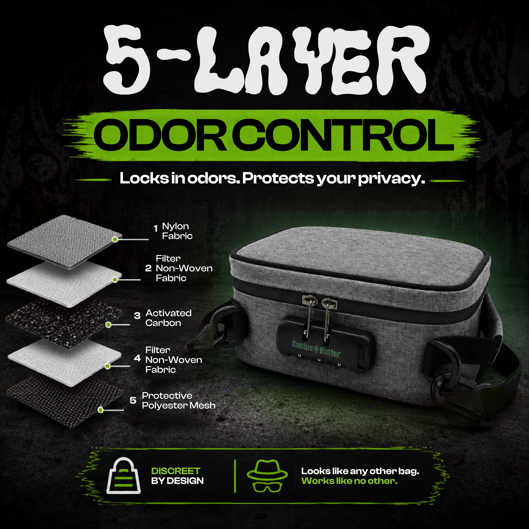 KactusKutter KB03 Smell Proof Bag For K5 Grinder and Accessories