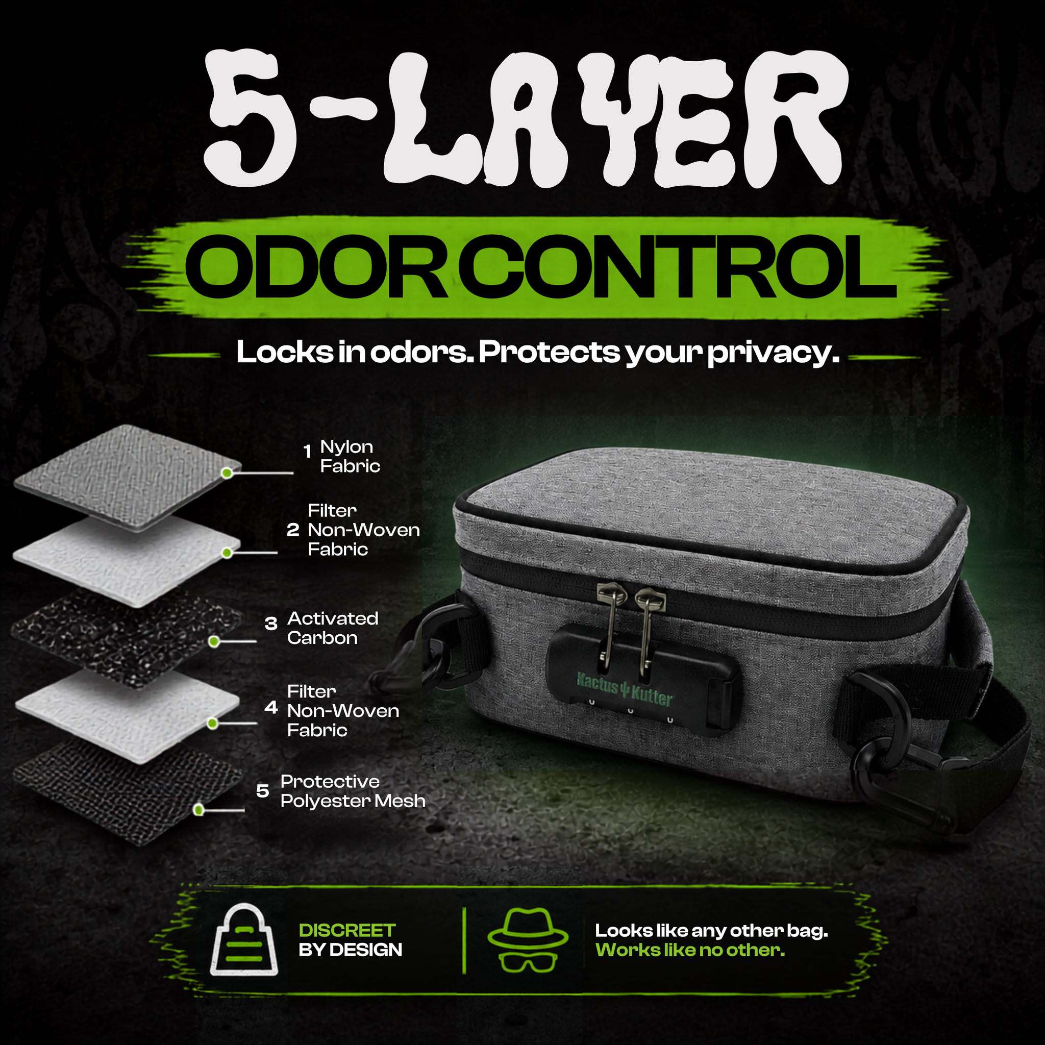 KactusKutter KB03 Smell Proof Bag For K5 Grinder and Accessories