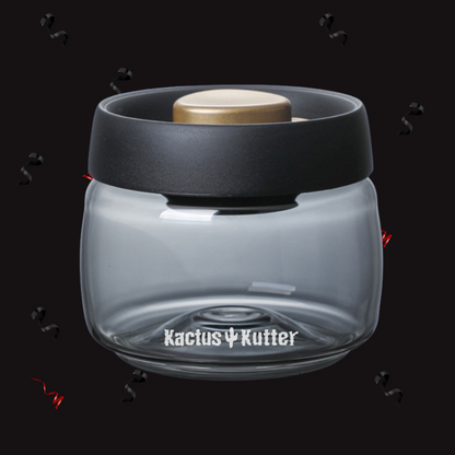 KACTUSKUTTER Vacuum Sealed Jar 400ml Airtight Containers Smell Proof Storage For Herb