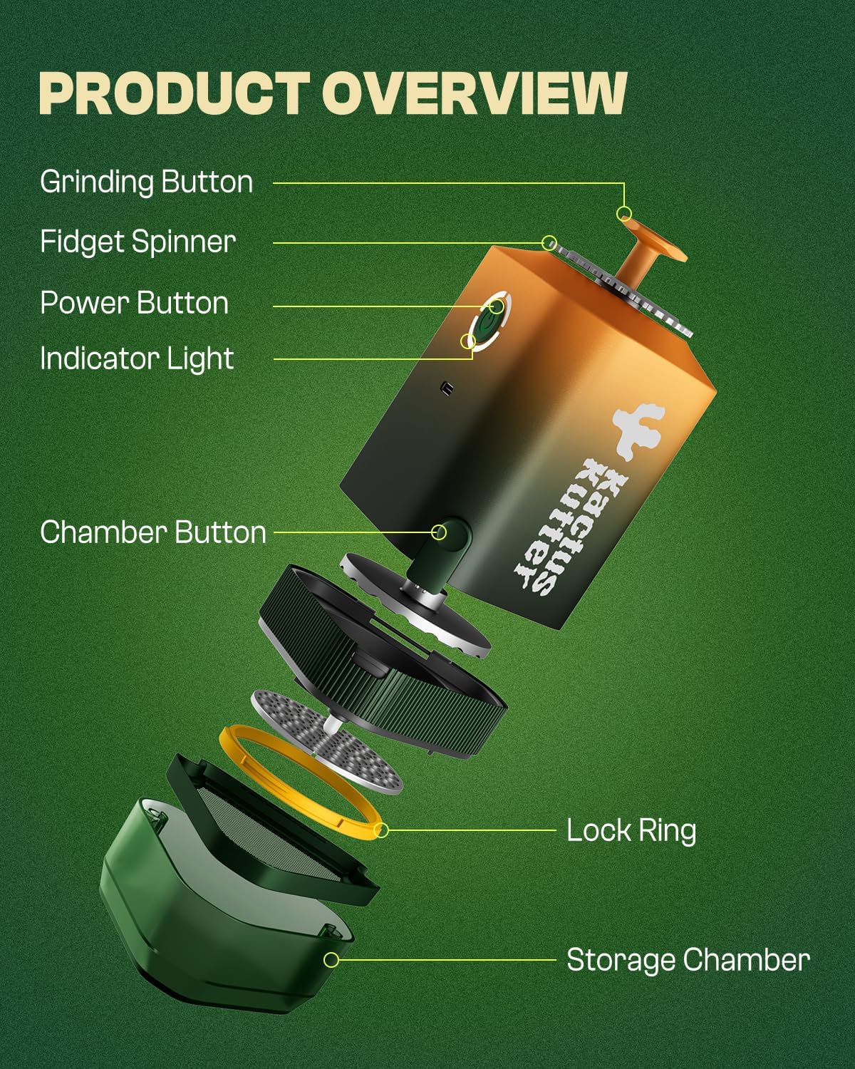 KACTUSKUTTER K5 Electric Herb Grinder