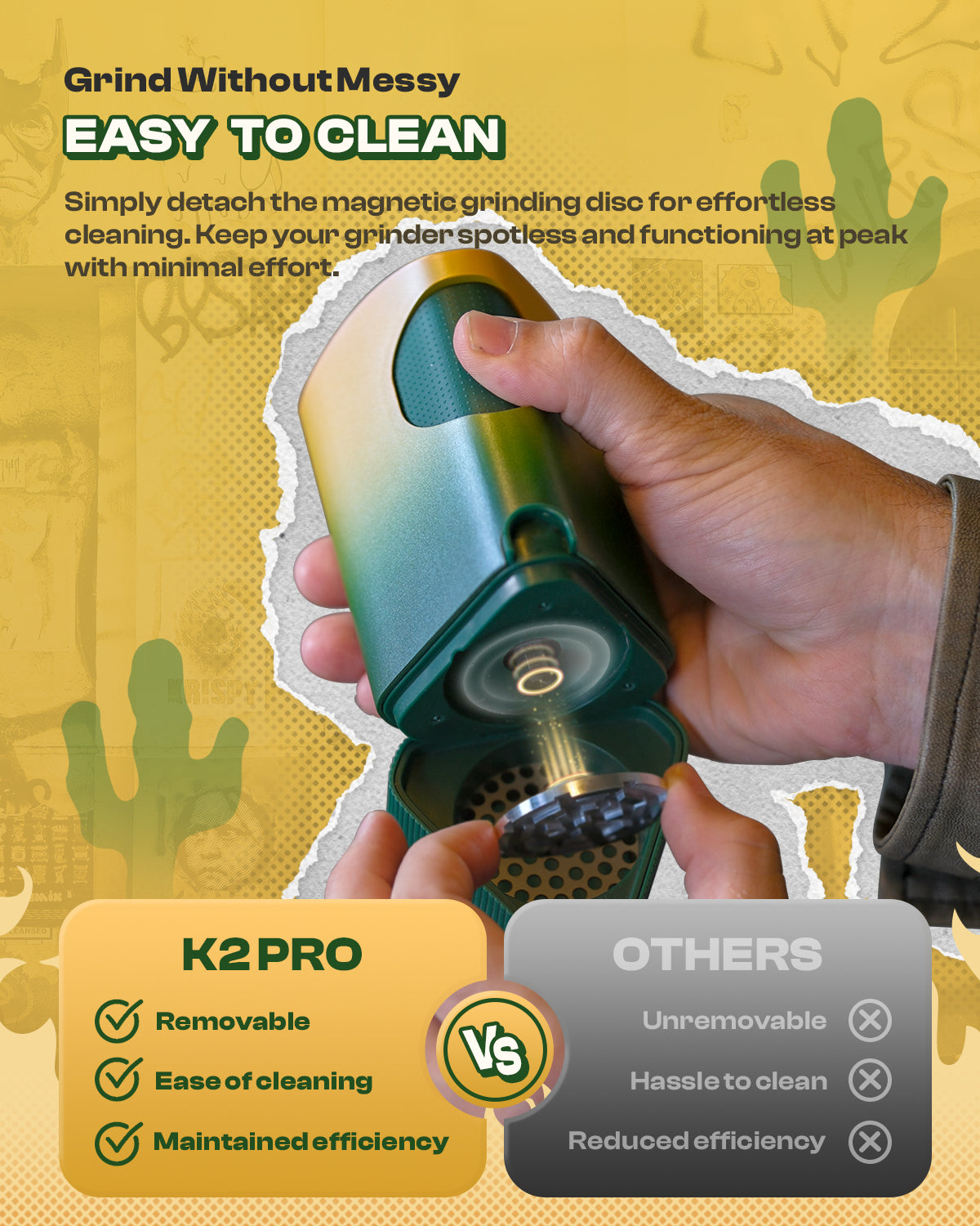 KactusKutter K2 Pro Electric Herb Grinder Automatic 3 Grams Spice Mill