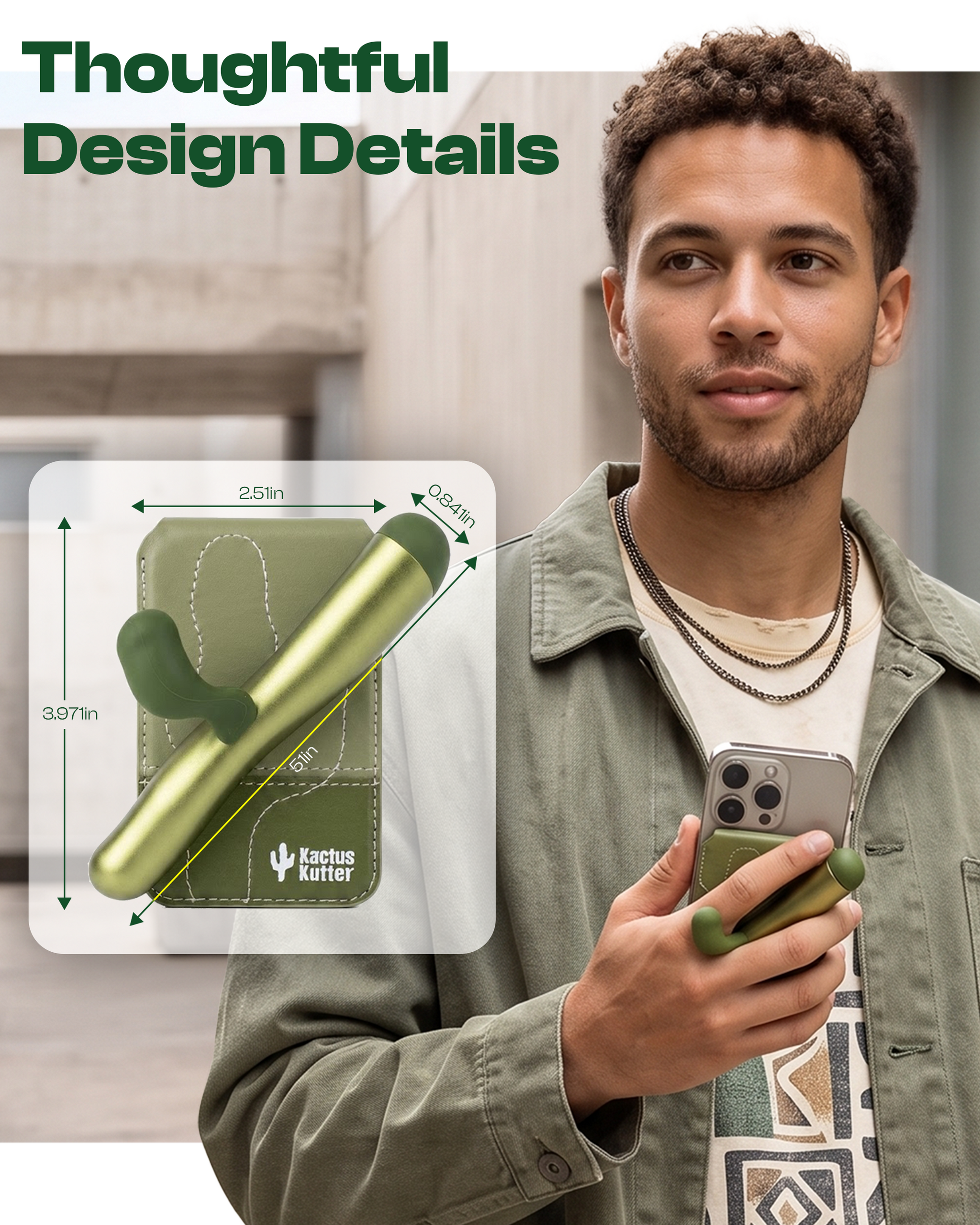 KactusKutter Magnetic Card Wallet MagSafe